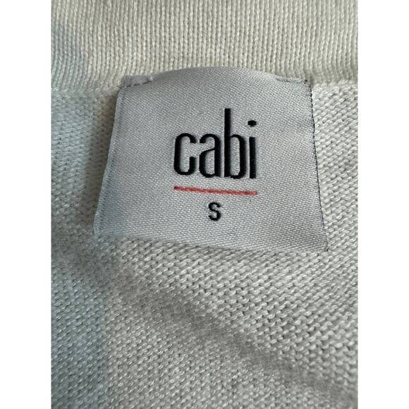 Cabi Victory sweater duster patchwork navy & white striped long sleeve Sz S - Picture 5 of 7
